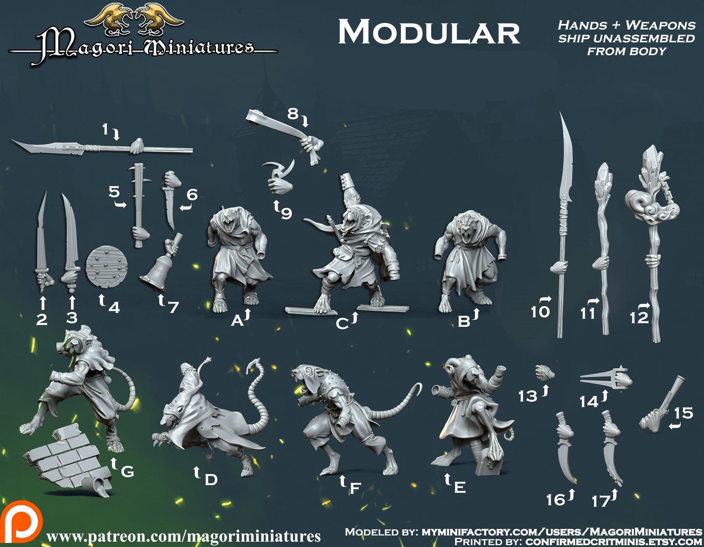 Ratfolk Warband Miniatures - by Magori Miniatures