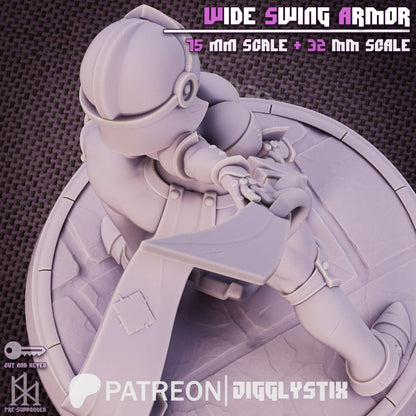 Wide Swing Impractical Armor Miniature - by Jigglystix