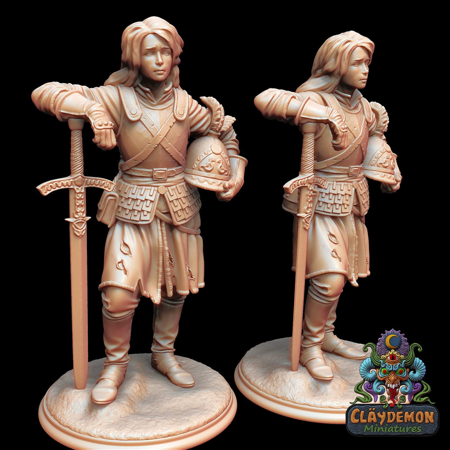 Maerwyn the Mercenary Miniature - by Claydemon Miniatures