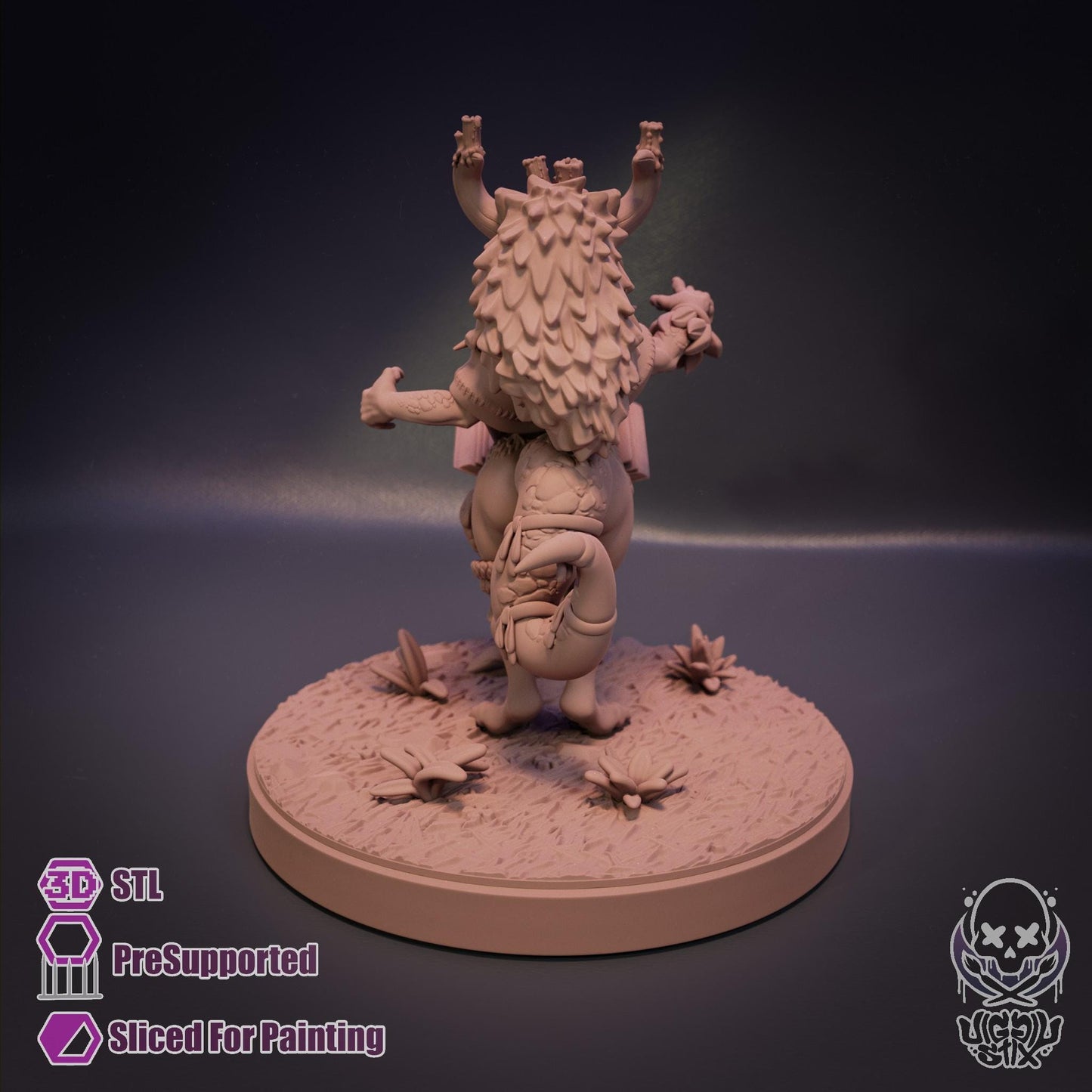 Moon Forest Witch Kobold Miniature - by Jigglystix