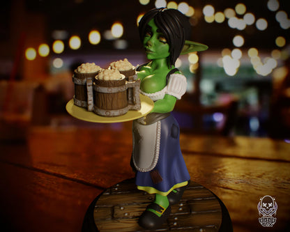 Goblin Waitress Miniature - by Jigglystix