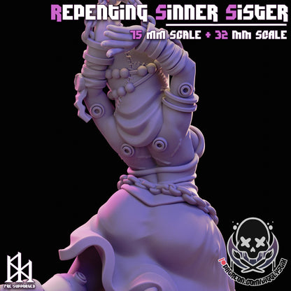 Repenting Sinner Sister Miniature - by Jigglystix