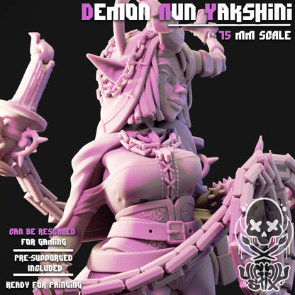 Demon Nun Yakshini Miniature - by Jigglystix