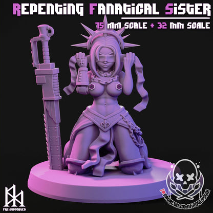 Repenting Fanatical Sister Miniature - by Jigglystix