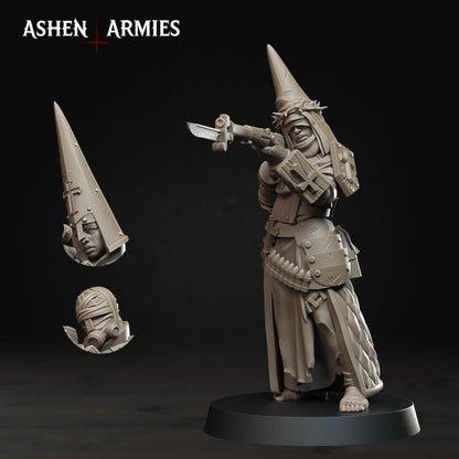 Bleeding Procession Rifleman Miniature - Ashen Armies by Bite the Bullet