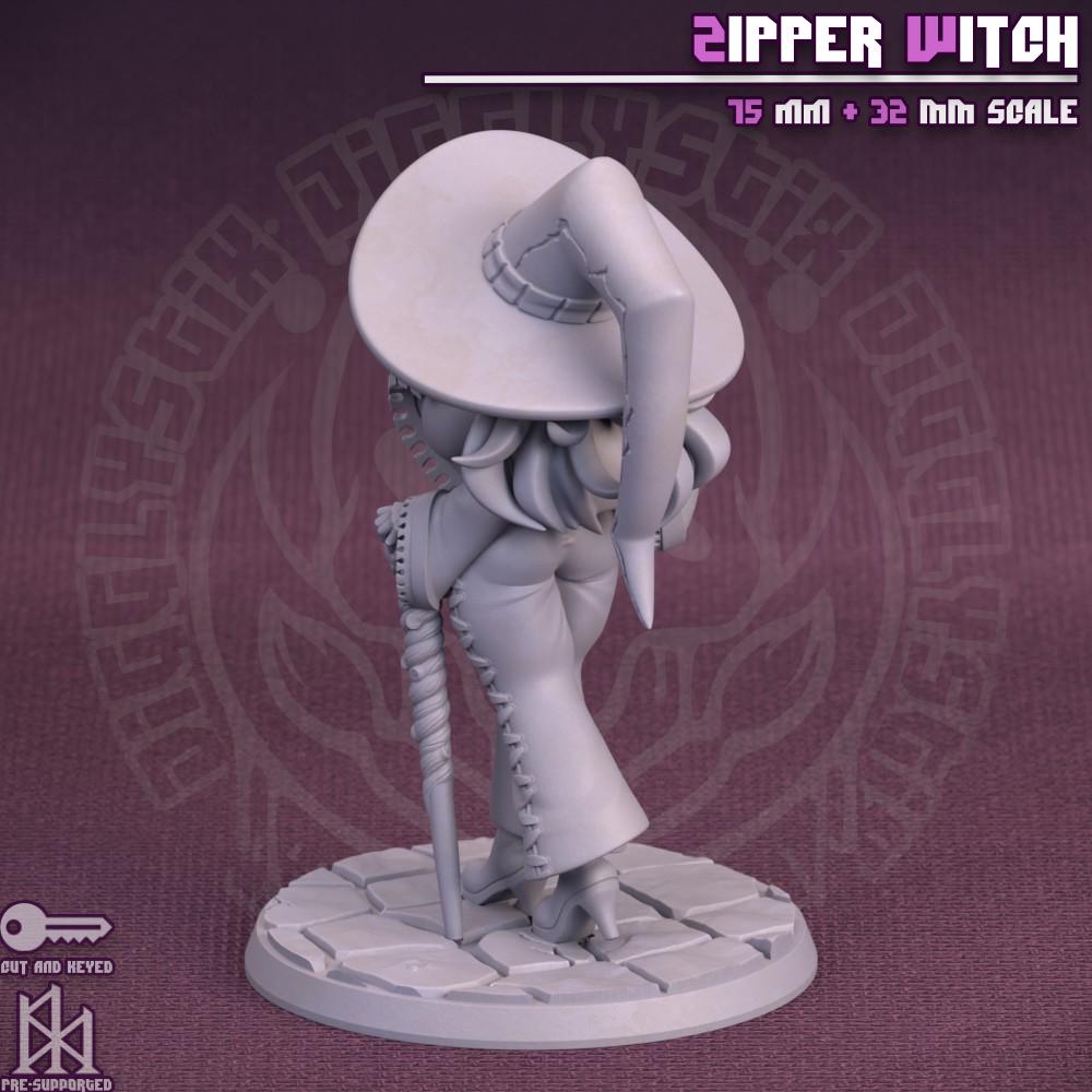 Thicc Zipper Witch Miniature - by Jigglystix