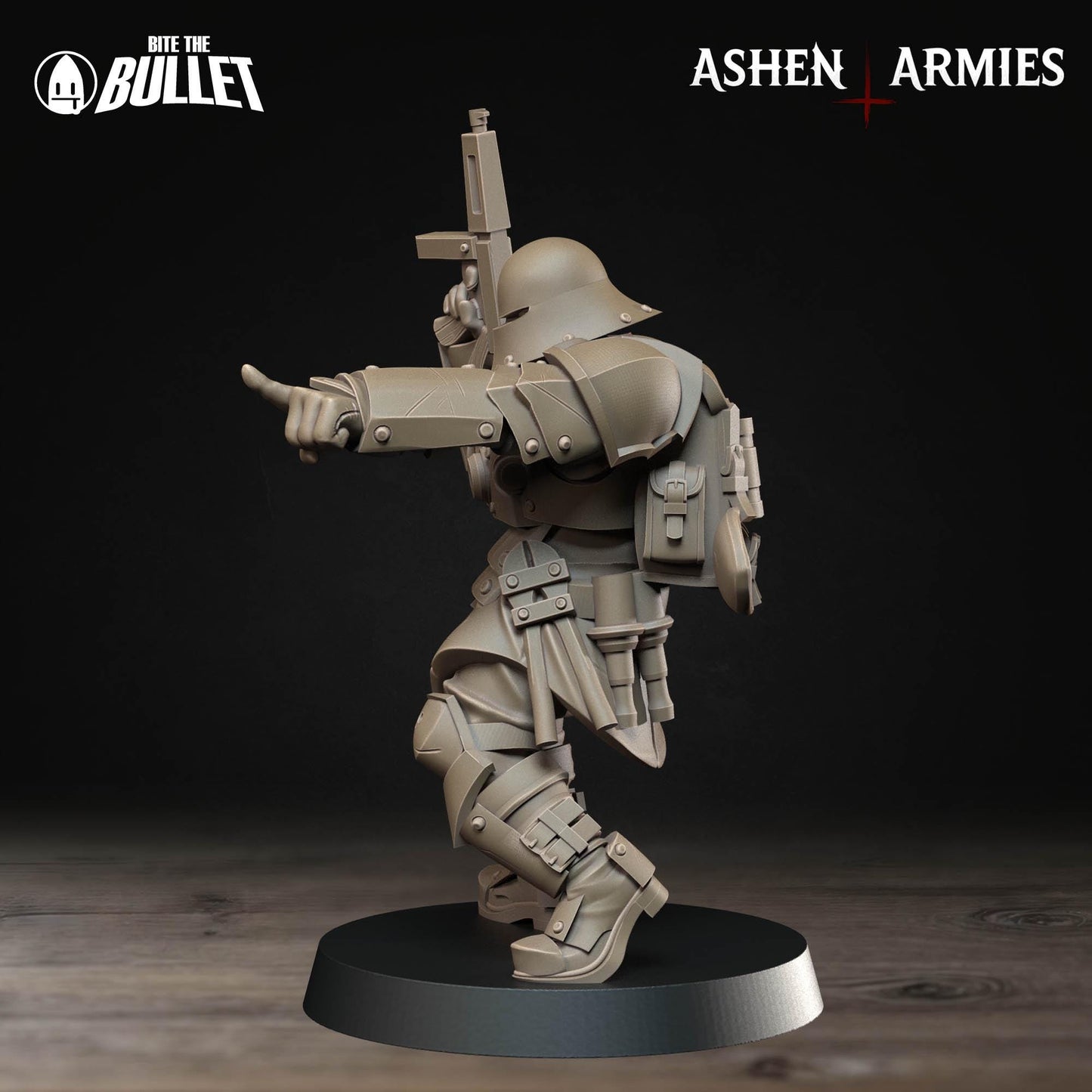 Sanctified Legion Combat Engineer Miniature - Ashen Armies by Bite the Bullet