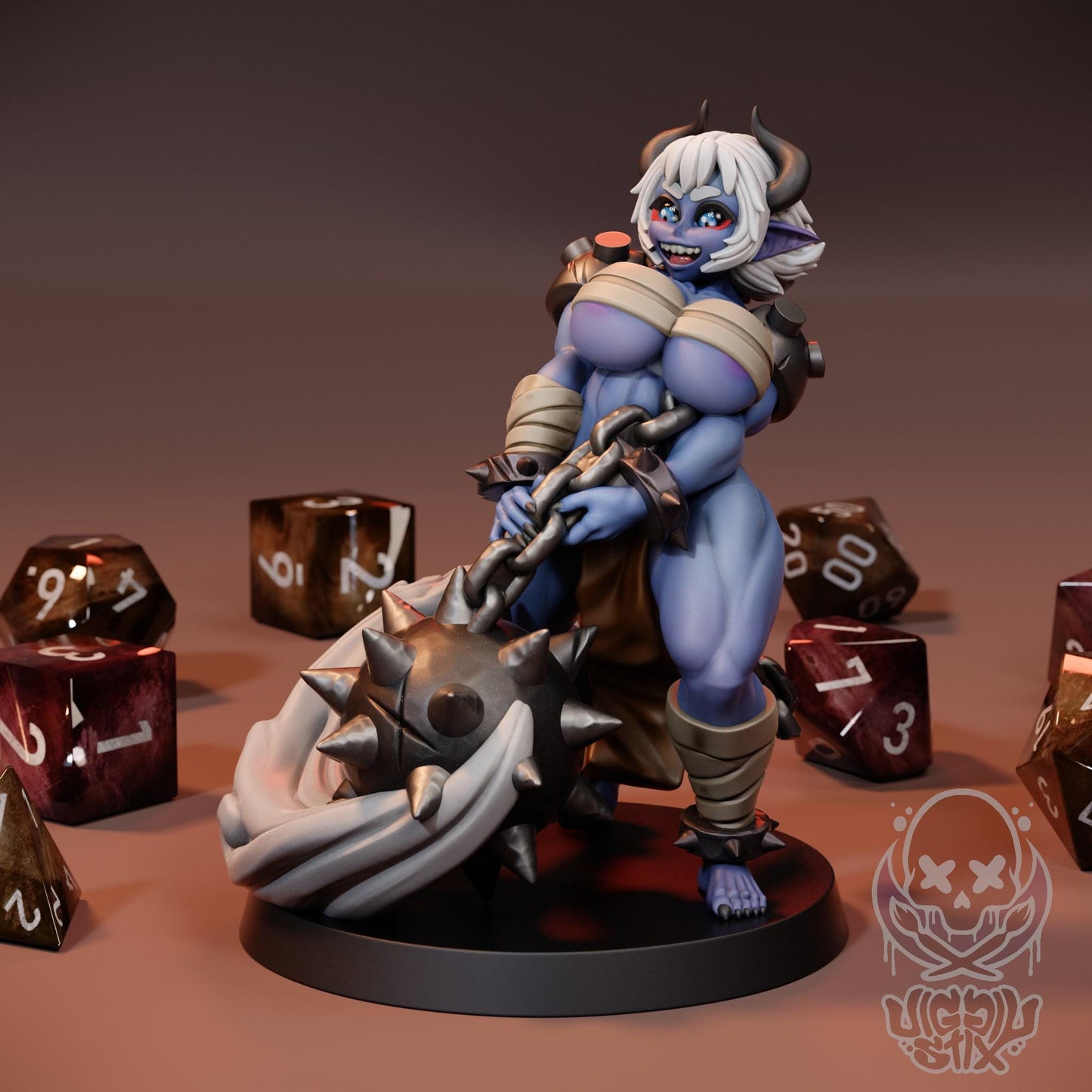 Tornado Attack Oni Miniature - by Jigglystix