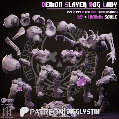 Demon Slayer Dog Lady Miniature - by Jigglystix