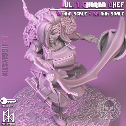Lvl 1 Ghoran Chef Miniature - by Jigglystix