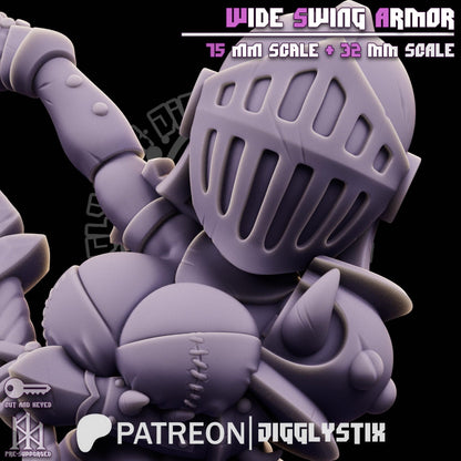 Wide Swing Impractical Armor Miniature - by Jigglystix