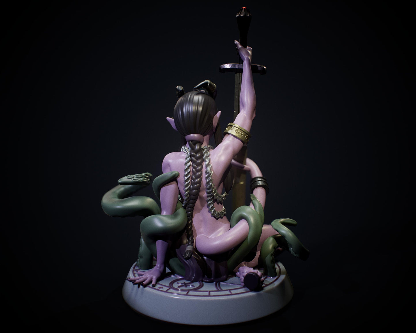 Botched Tiefling Summoning Miniature - by Jigglystix