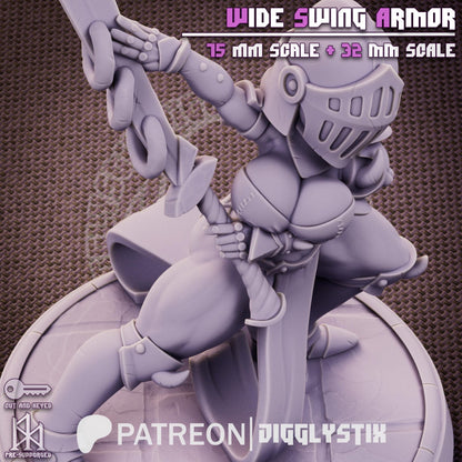 Wide Swing Impractical Armor Miniature - by Jigglystix