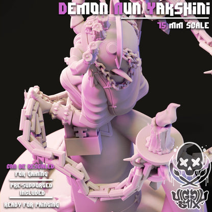 Demon Nun Yakshini Miniature - by Jigglystix