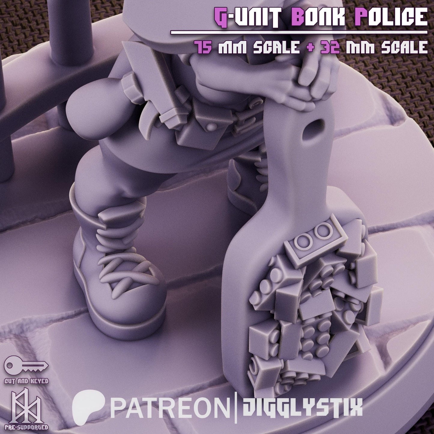 Goblin Cop G-Unit Bonk Police Miniature - by Jigglystix