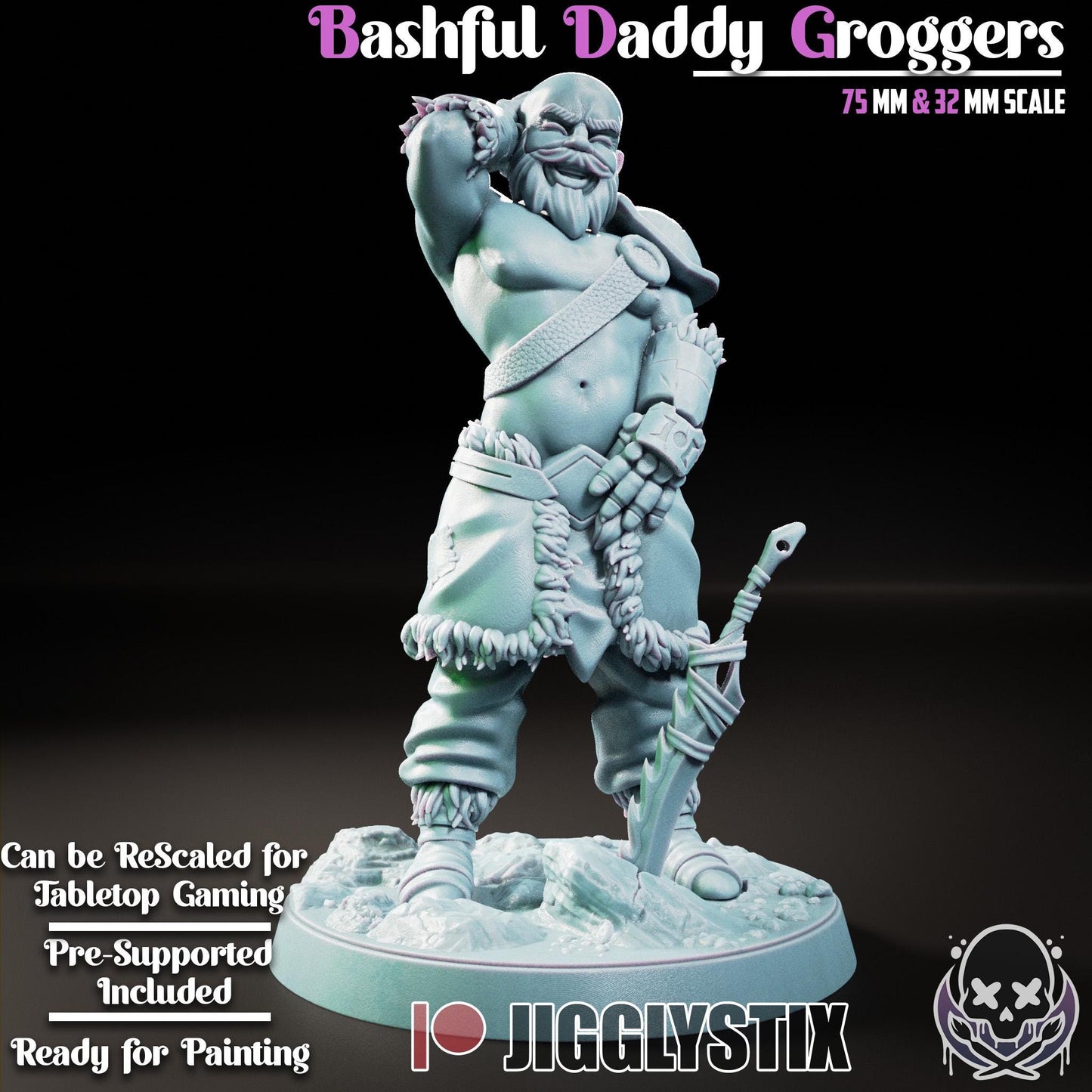 Bashful Daddy Groggers Miniature - by Jigglystix