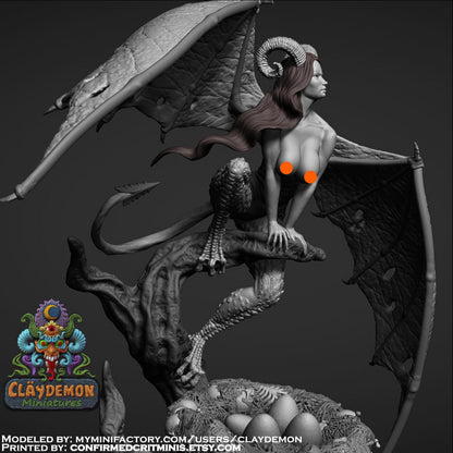 Harpy Perching Miniature - by Claydemon Miniatures