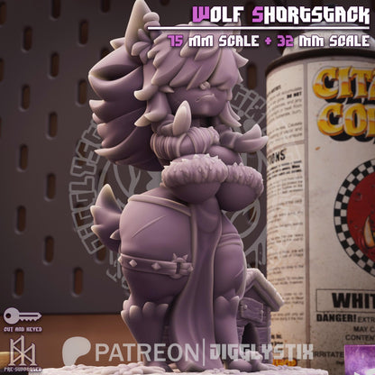 Wolf Girl Shortstack Miniature - by Jigglystix