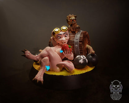 Kobold Sapper Break Time Miniature - by Jigglystix