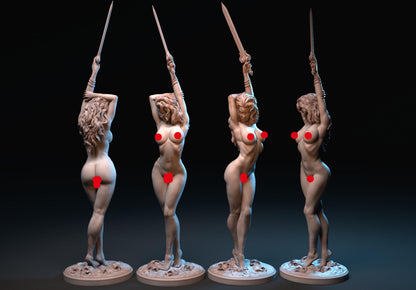 Thea the Sword Dancer Miniature - by Claydemon Miniatures