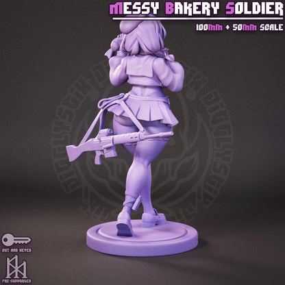Messy Bakery Soldier Miniature - by Jigglystix
