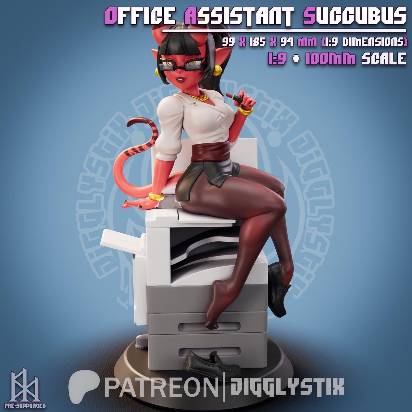 Office Assistant Succubus Miniature - by Jigglystix