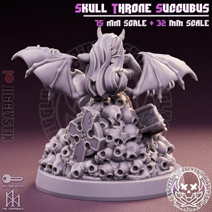 Skull Throne Milf Succubus Miniature - by Jigglystix