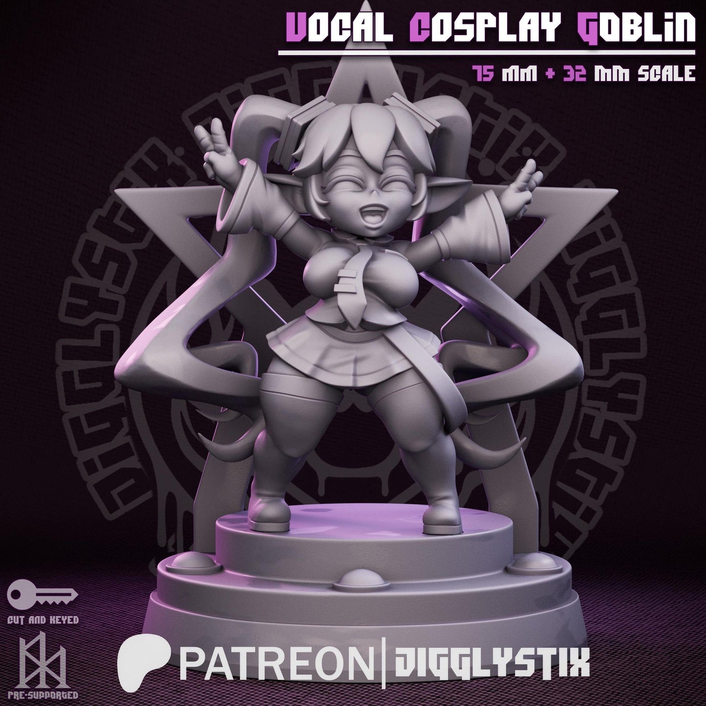 Vocal Cosplay Goblin Miniature - by Jigglystix