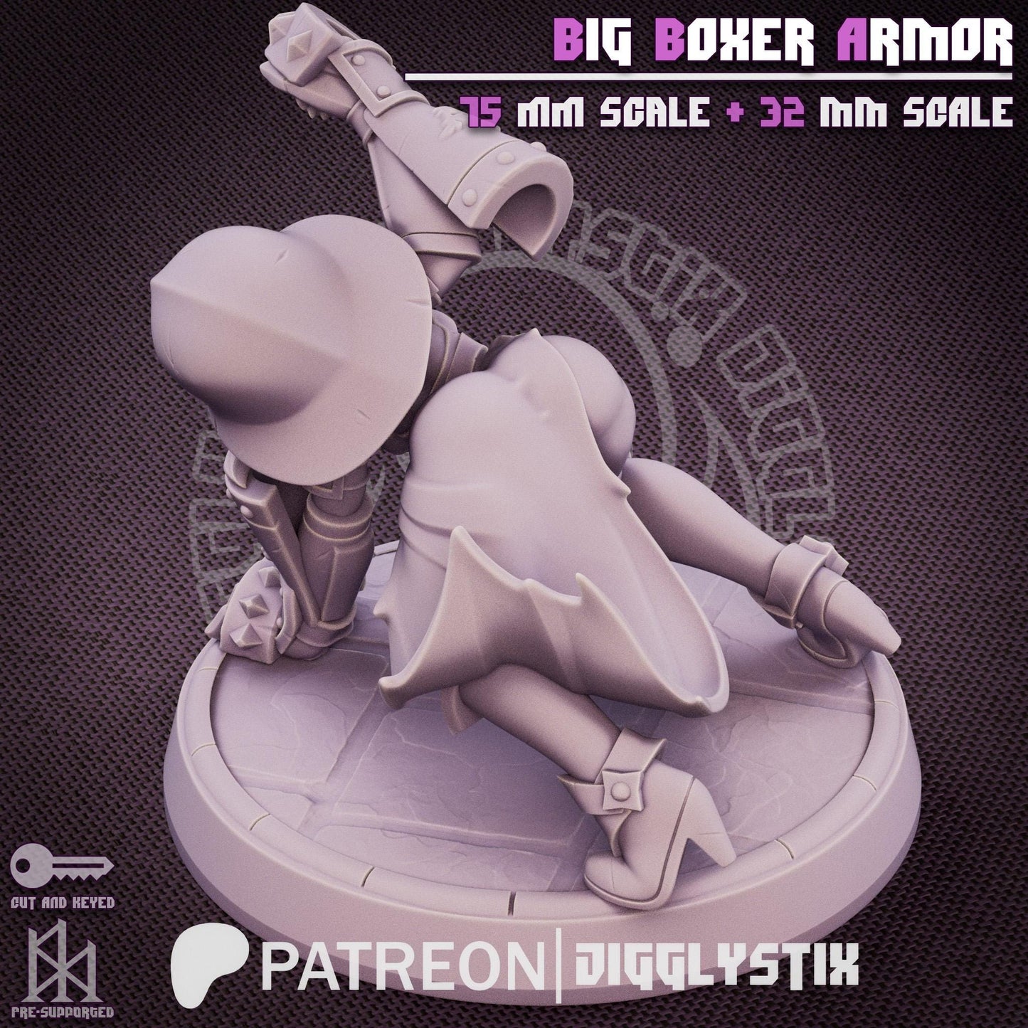 Big Boxer Impractical Armor Miniature - by Jigglystix