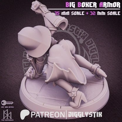 Big Boxer Impractical Armor Miniature - by Jigglystix