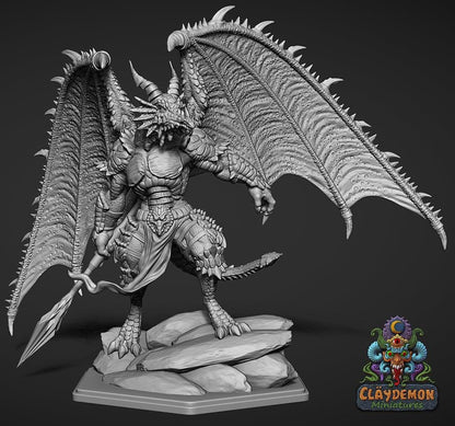 Dazgak the Dragonlord Miniature - by Claydemon Miniatures