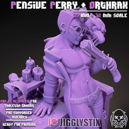 Pensive Perry & Orthrax Miniature - by Jigglystix