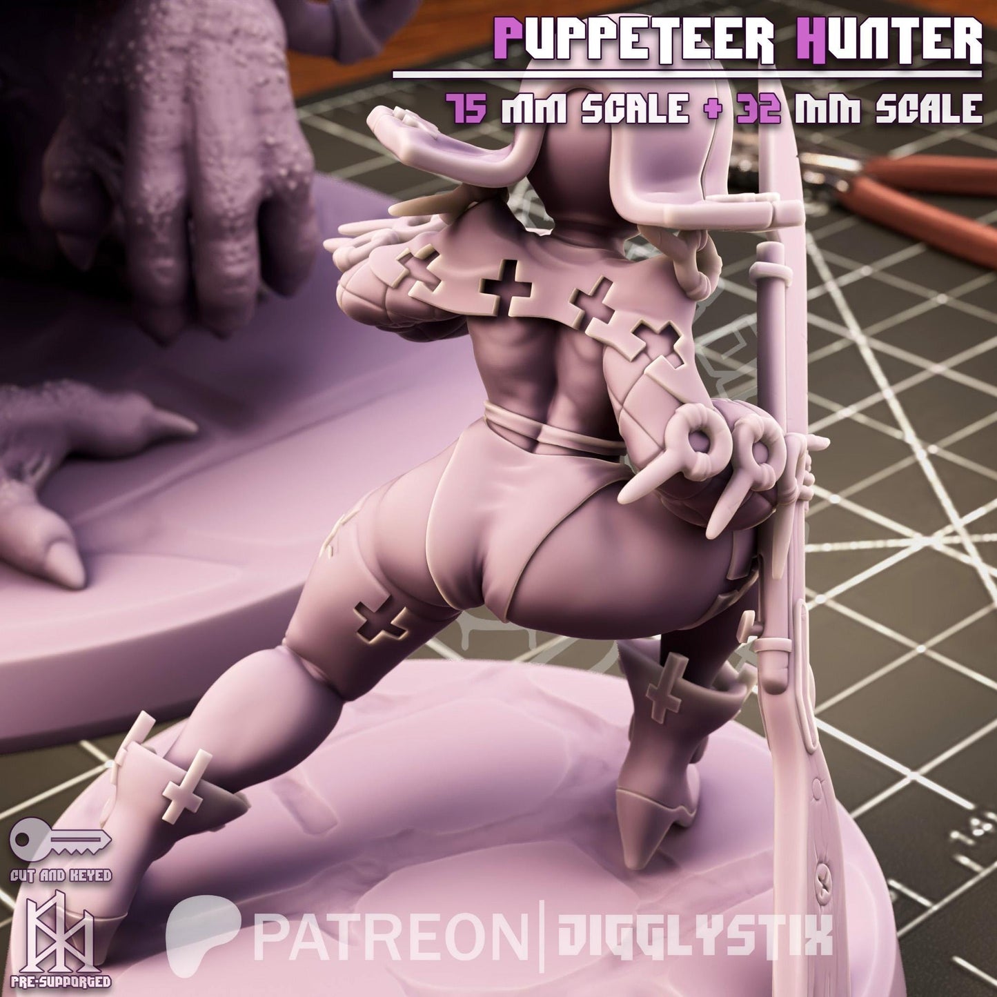 Puppeteer Hunter Miniature - by Jigglystix