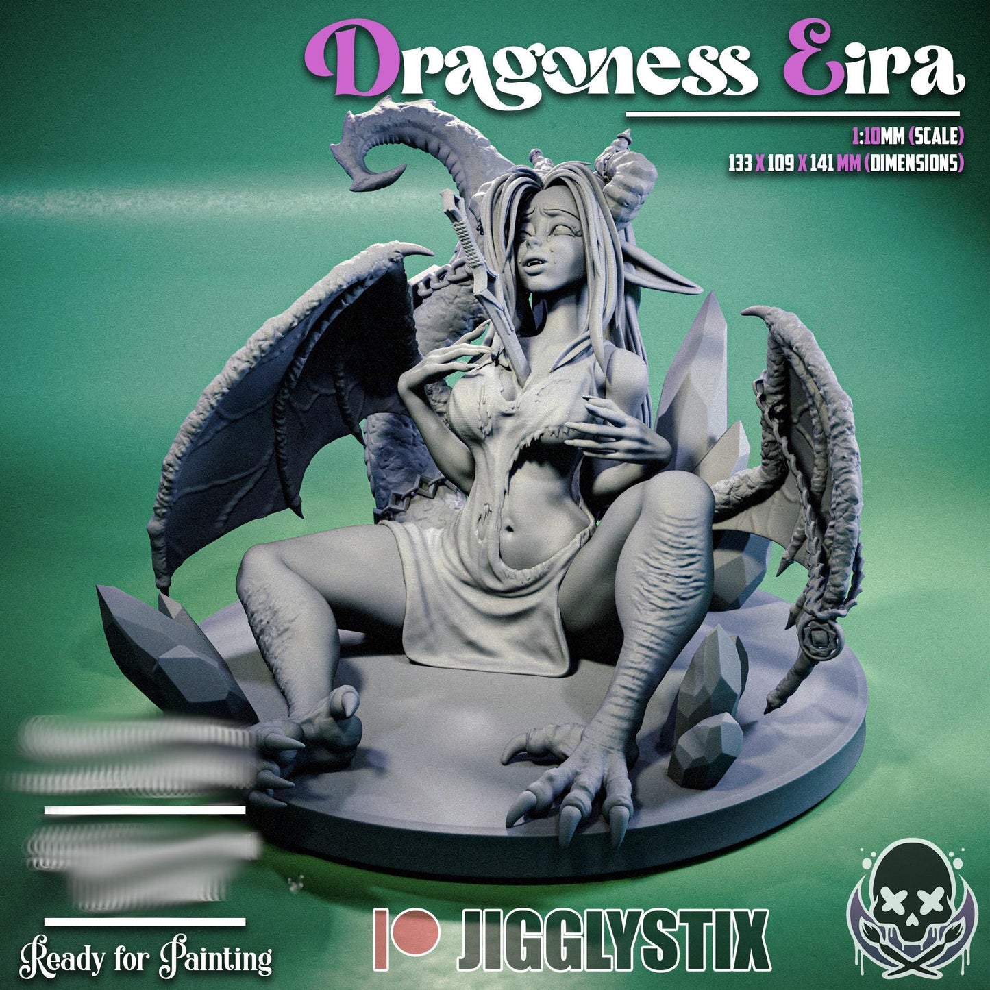 Dragoness Eira Miniature - by Jigglystix