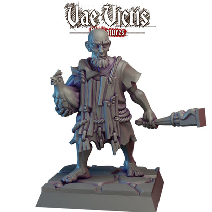 Old Man and his Chicken Miniature - by Vae Victis Miniatures