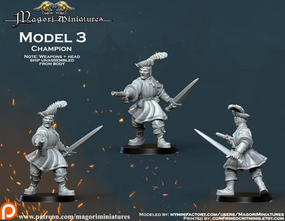 Landsknecht Mercenary Warband Miniatures SET A - by Magori Miniatures