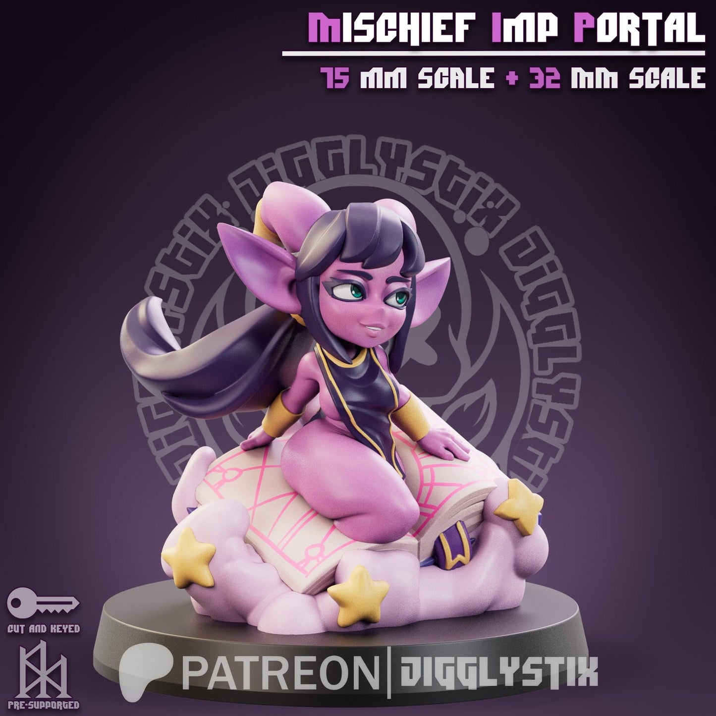 Mischief Imp Portal Miniature - by Jigglystix