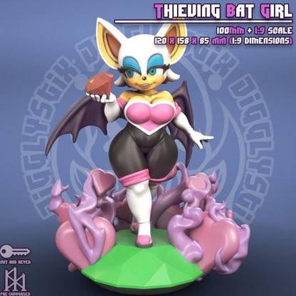 Thieving Bat Girl Miniature - by Jigglystix