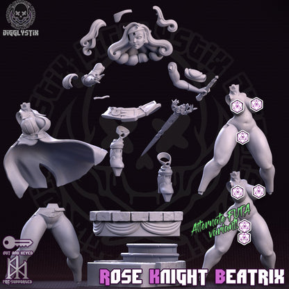 Rose Knight Beatrix Miniature - by Jigglystix