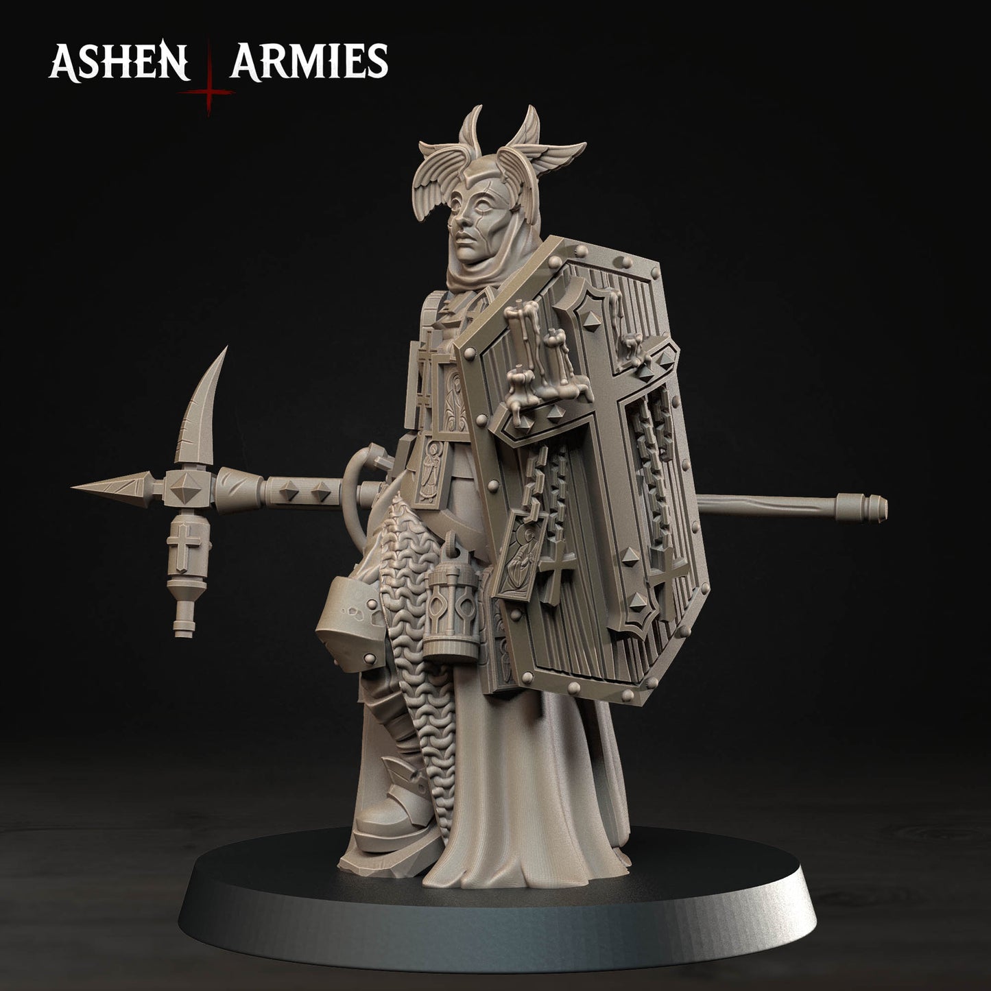 Bleeding Procession Castigator Hammer Miniature - Ashen Armies by Bite the Bullet