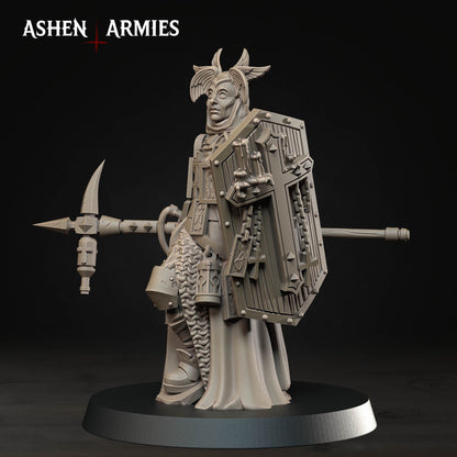 Bleeding Procession Castigator Hammer Miniature - Ashen Armies by Bite the Bullet