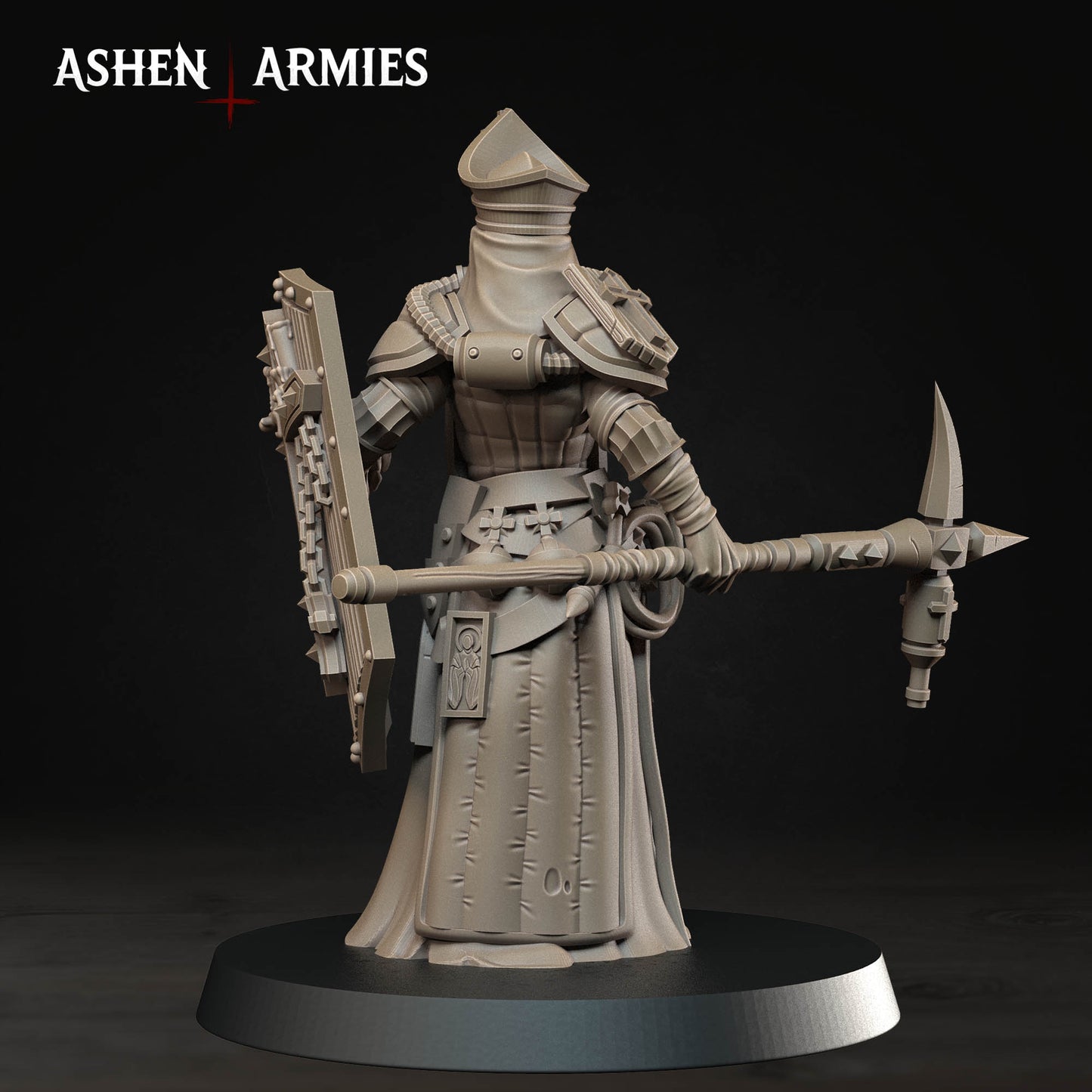 Bleeding Procession Castigator Hammer Miniature - Ashen Armies by Bite the Bullet