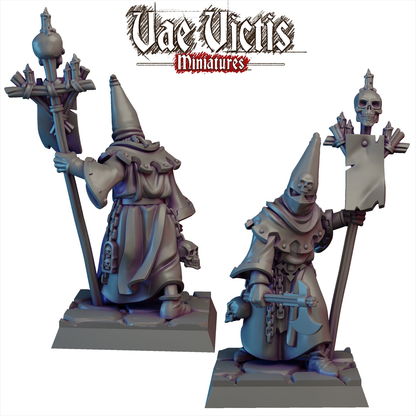 Cult Leader with Banner Miniature - by Vae Victis Miniatures