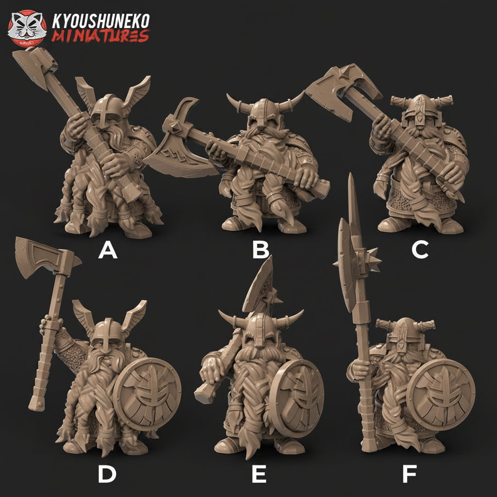 Dwarf Long Beards Miniatures - by Kyoushuneko Miniatures
