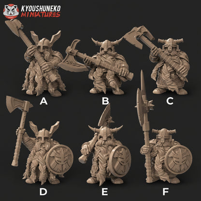 Dwarf Long Beards Miniatures - by Kyoushuneko Miniatures