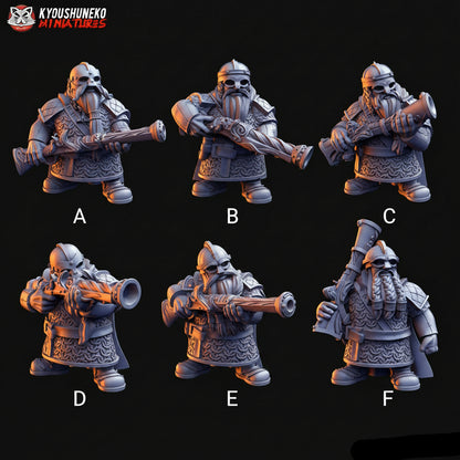 Dwarf Mustkenmen Miniatures - by Kyoushuneko Miniatures