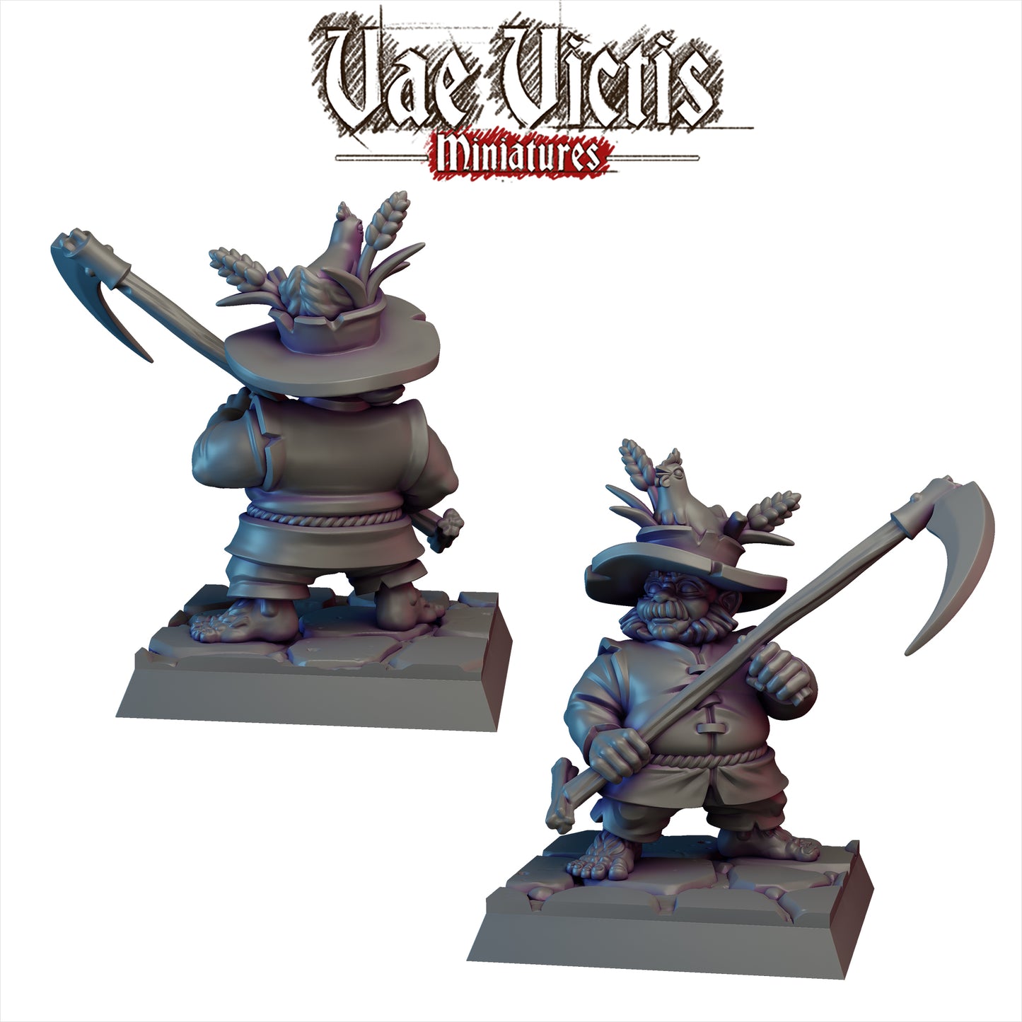 Halfling Farmer Miniature - by Vae Victis Miniatures
