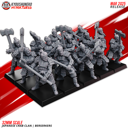 Japanese Crab Clan Berserker Miniatures - by Kyoushuneko Miniatures