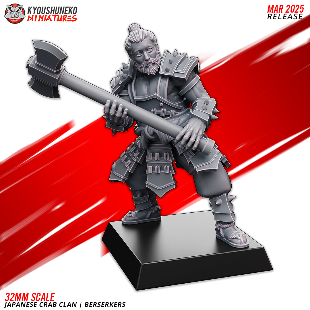 Japanese Crab Clan Berserker Miniatures - by Kyoushuneko Miniatures