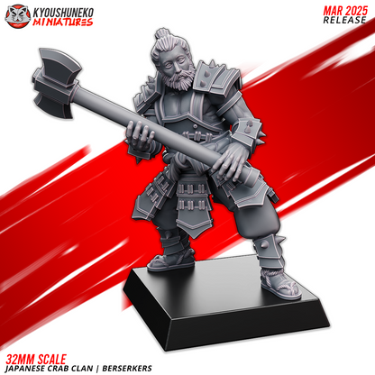 Japanese Crab Clan Berserker Miniatures - by Kyoushuneko Miniatures